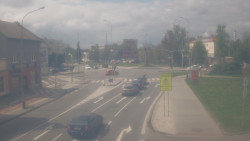 Křižovatka ulic Komenského a Velké Novosady