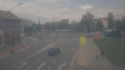 Křižovatka ulic Komenského a Velké Novosady