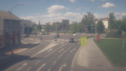 Křižovatka ulic Komenského a Velké Novosady