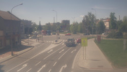 Křižovatka ulic Komenského a Velké Novosady