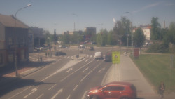 Křižovatka ulic Komenského a Velké Novosady