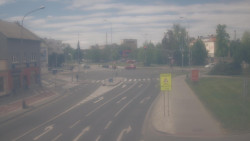 Křižovatka ulic Komenského a Velké Novosady