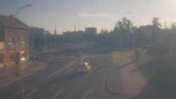 Křižovatka ulic Komenského a Velké Novosady