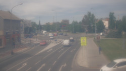 Křižovatka ulic Komenského a Velké Novosady