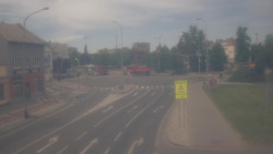 Křižovatka ulic Komenského a Velké Novosady