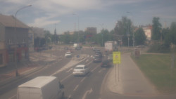 Křižovatka ulic Komenského a Velké Novosady