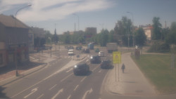 Křižovatka ulic Komenského a Velké Novosady