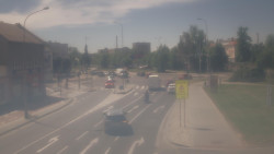 Křižovatka ulic Komenského a Velké Novosady