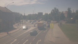 Křižovatka ulic Komenského a Velké Novosady