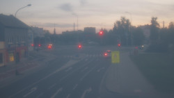 Křižovatka ulic Komenského a Velké Novosady