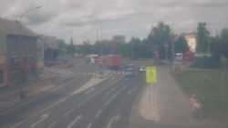 Křižovatka ulic Komenského a Velké Novosady