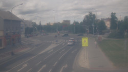 Křižovatka ulic Komenského a Velké Novosady