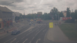 Křižovatka ulic Komenského a Velké Novosady