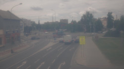 Křižovatka ulic Komenského a Velké Novosady
