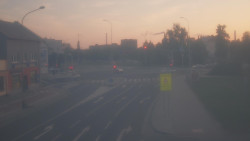 Křižovatka ulic Komenského a Velké Novosady