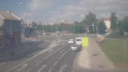 Křižovatka ulic Komenského a Velké Novosady