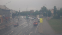 Křižovatka ulic Komenského a Velké Novosady