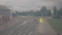 Křižovatka ulic Komenského a Velké Novosady