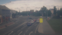 Křižovatka ulic Komenského a Velké Novosady