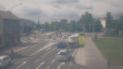 Křižovatka ulic Komenského a Velké Novosady
