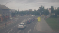Křižovatka ulic Komenského a Velké Novosady