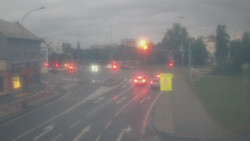 Křižovatka ulic Komenského a Velké Novosady