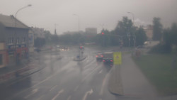 Křižovatka ulic Komenského a Velké Novosady