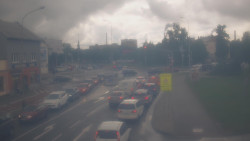 Křižovatka ulic Komenského a Velké Novosady