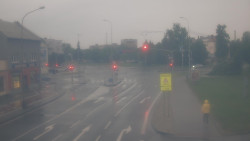 Křižovatka ulic Komenského a Velké Novosady