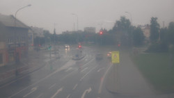 Křižovatka ulic Komenského a Velké Novosady