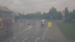 Křižovatka ulic Komenského a Velké Novosady
