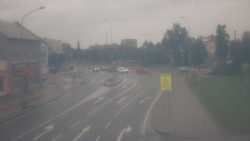 Křižovatka ulic Komenského a Velké Novosady