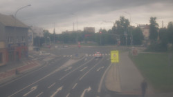 Křižovatka ulic Komenského a Velké Novosady