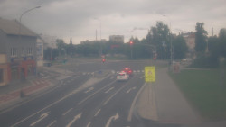 Křižovatka ulic Komenského a Velké Novosady