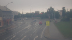 Křižovatka ulic Komenského a Velké Novosady