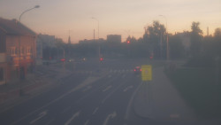 Křižovatka ulic Komenského a Velké Novosady