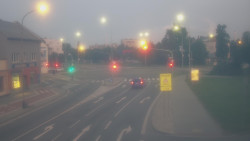 Křižovatka ulic Komenského a Velké Novosady
