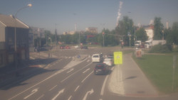 Křižovatka ulic Komenského a Velké Novosady