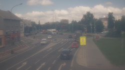 Křižovatka ulic Komenského a Velké Novosady