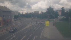 Křižovatka ulic Komenského a Velké Novosady