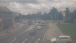 Křižovatka ulic Komenského a Velké Novosady
