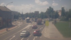 Křižovatka ulic Komenského a Velké Novosady