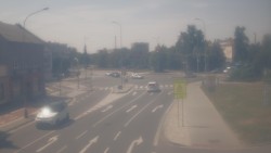 Křižovatka ulic Komenského a Velké Novosady