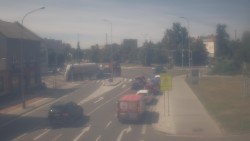 Křižovatka ulic Komenského a Velké Novosady