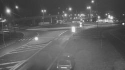 Křižovatka ulic Velká Dlážka a Polní