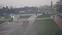 Křižovatka ulic Velká Dlážka a Polní