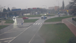 Křižovatka ulic Velká Dlážka a Polní