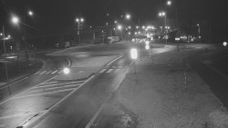 Křižovatka ulic Velká Dlážka a Polní