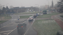 Křižovatka ulic Velká Dlážka a Polní