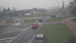 Křižovatka ulic Velká Dlážka a Polní